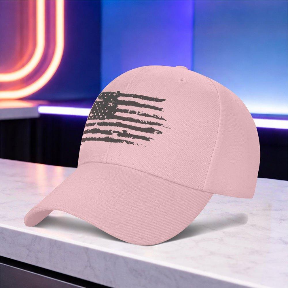 Distressed American Flag Baseball Cap Vintage Flag Print Unisex Lightweight Hat for Unisex Women