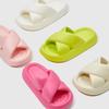 Women's Fashion Cross Slipper 2024 Summer New Soft EVA Thick Bottom Women Sandals Indoor Outdoor Female Lazy Beach Shoes