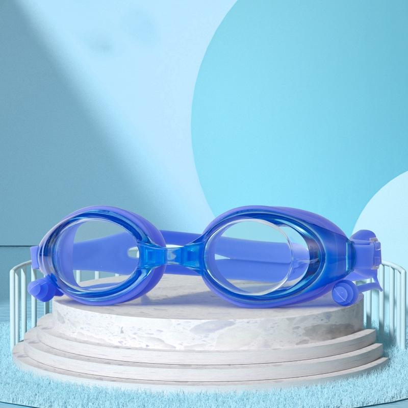 Регулируемые взрослые водонепроницаемые противотуманные плоские легкие большие оправы для гонок силиконовые очки для плавания с берушами