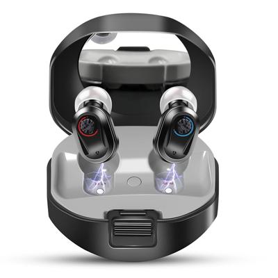 Слуховые аппараты для пожилых людей с зеркалом, перезаряжаемые усилители слуха, чехол для зарядки, регулируемый регулятор громкости с функцией шумоподавления