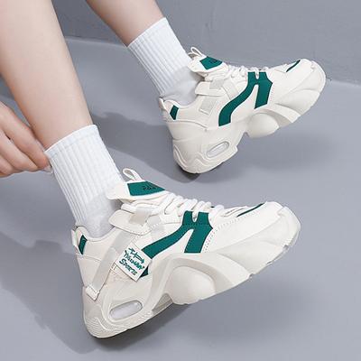 Женские массивные кроссовки Модные кроссовки на толстой подошве Повседневные женские вулканизированные туфли Спортивные кроссовки на высокой платформе Обувь 5 см Увеличение роста