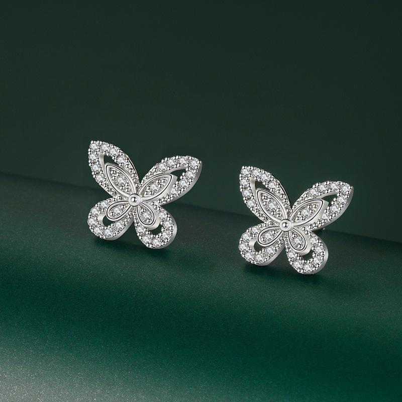 BELLA BOX Новые серьги-бабочки, женские простые и милые студенческие серьги Mori Cold Wind, персонализированные серьги для подруг