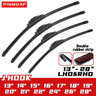 1PC J-type Interface Universal New Generation J-type щетка стеклоочистителя лобового стекла 13"-28" многофункциональная двойная резиновая лента стеклоочистителя для автомобиля