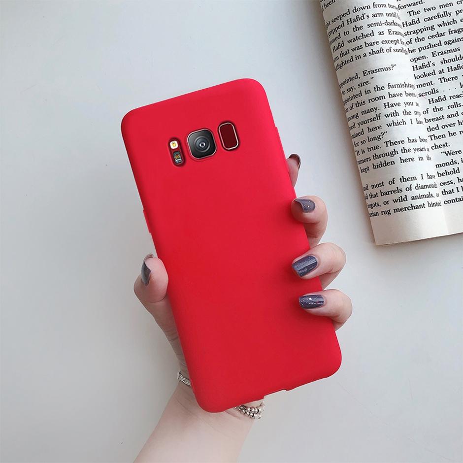 Чехол для Samsung Galaxy S6 S7 Edge Чехол-накладка для Galaxy S8 S9 S10 Plus Однотонный корпус для Samsung S10+ S9+ S8+ S10e Чехлы для телефонов Fundas