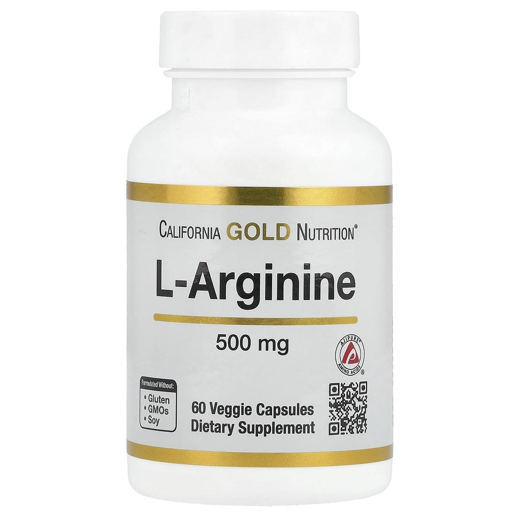 L-Arginine, 500Mg, 60 Veggie Caps