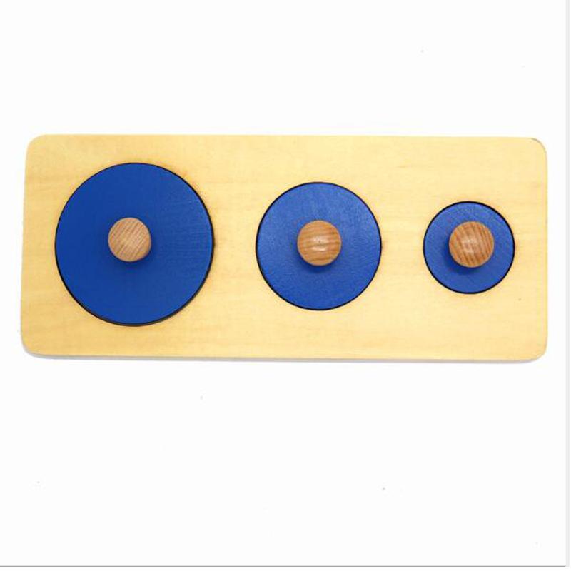 Montessori Puzzle Toys Wooden Geometric Shapes Sorting Math Colorful Preschool Learning Educational Game Baby Toddler Toys