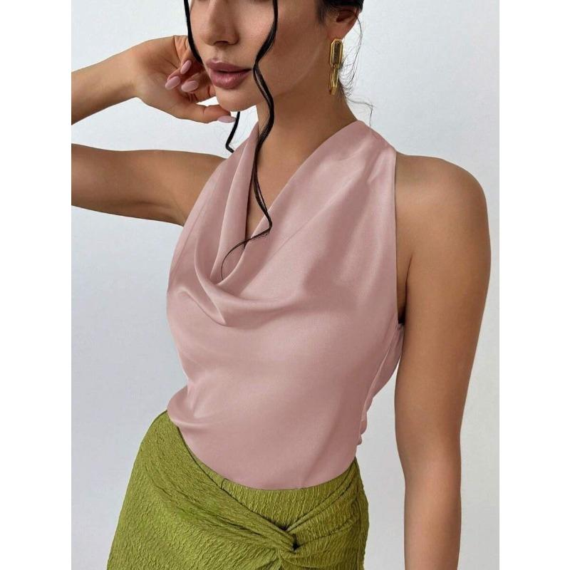 Женская летняя мода новый сексуальный топ без рукавов