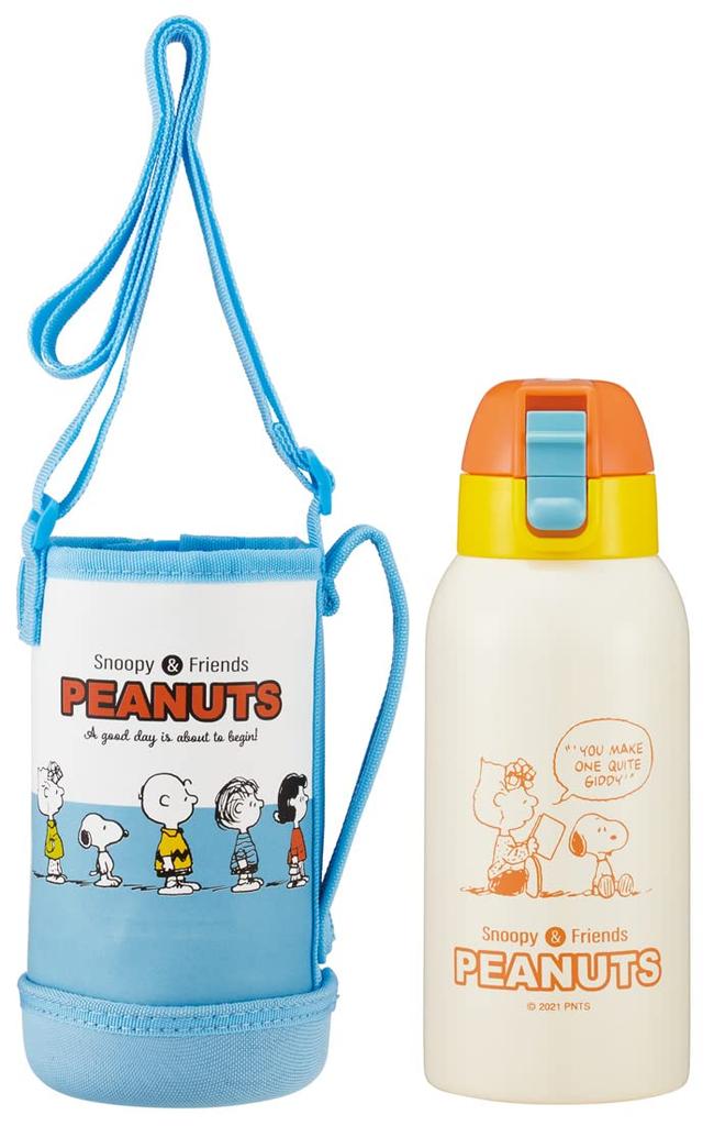 Skater Бутылка для воды Snoopy 600 мл с чехлом двухцветная KSTCH6-A
