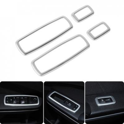 Декоративная рамка-накладка на кнопку стеклоподъемника Для Dodge Charger / Ram 2011+ Серебристая