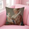 rococo JJean Honore Fragonard Cushion Cover Pillow Case Soft Skin Friendly Fabric Comfort  Concealed Zipper