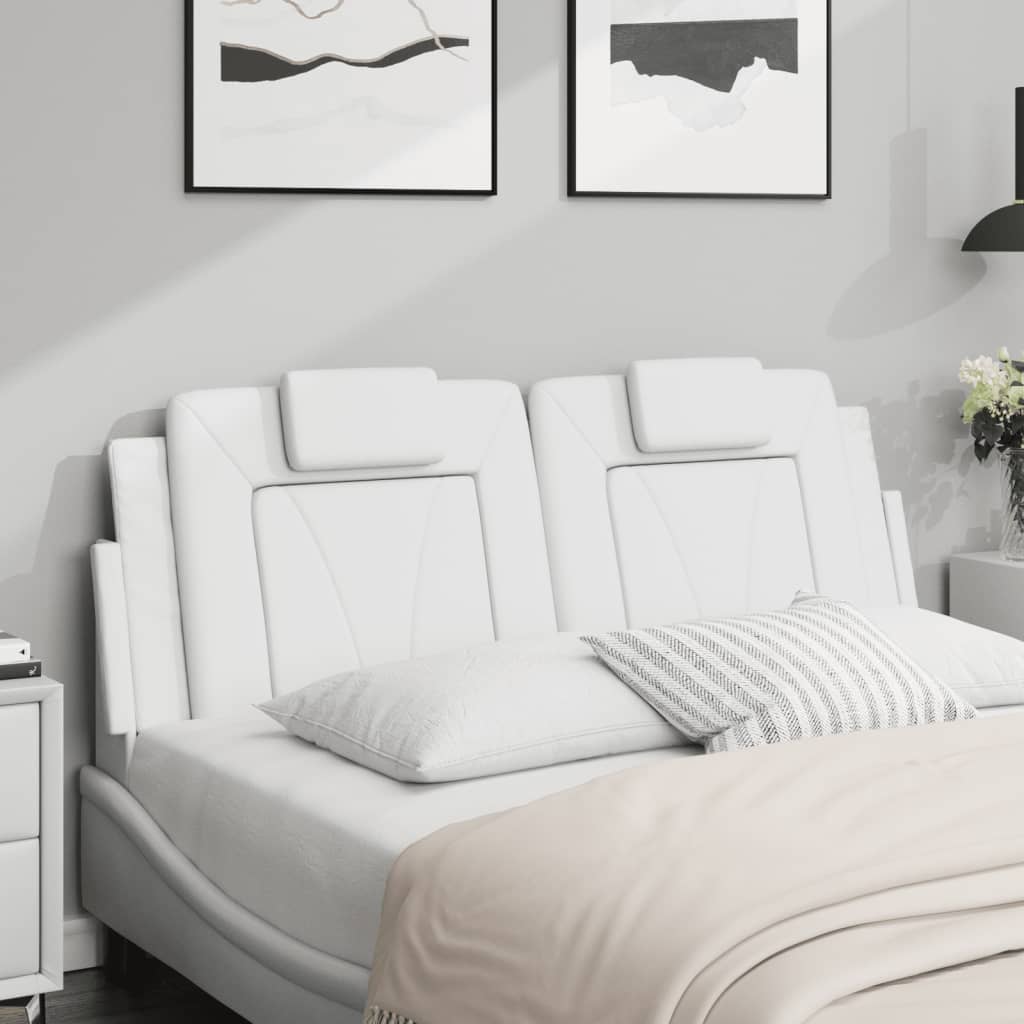 Headboard Cushion Viana White 152 cm Faux Leather