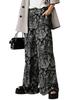 Antiqua Брюки-палаццо средней длины черного цвета с принтом туаль-де-жуи, женские, PO-00194, 05,