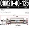 Миниатюрный пневматический цилиндр из нержавеющей стали CDM2B20/25/32/40*100X25-50-75-125-200