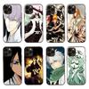 D-63 Bleach Anime Black Sofe Case for iPhone 16 15 Plus 14 13 Mini 12 11 Pro 8 6 6S SE 5 XR XS Max Realme C30 C33 C32 9I VIVO V29 V27 V23 Y36