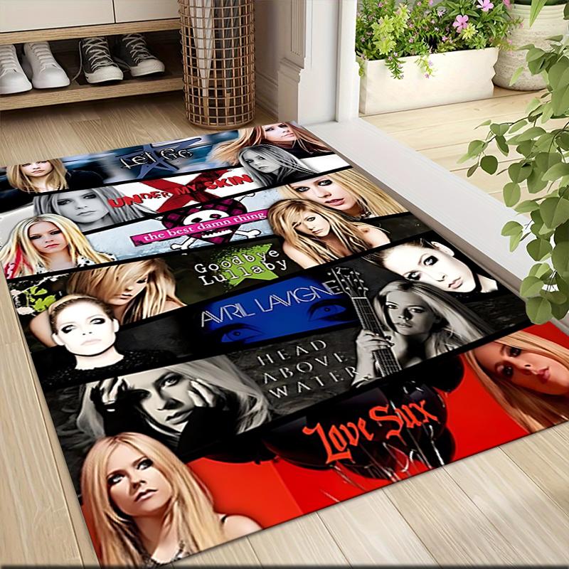 Avril Lavigne'S Hits Carpet Rug Soft Washable Anti Slip Home Living Room Sofa Mats Personalized Christmas Rug