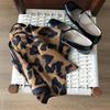 Retro Leopard Scarf Silk-Like 70Cm Ladies All-Match Elegant Square Scarf
