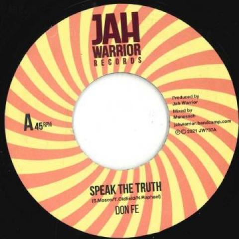 7-дюймовая пластинка DON FE - Говори правду JW737 Jah Warrior Rec 2022 Великобритания Регги, Ска и Даб