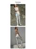 White Nude High Waist Breathable Mesh Yoga Leggings - Women's Tight Fitness Pants