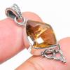Натуральный цитрин, драгоценный камень, ручная работа, кулон из 925 пробы, стерлингового серебра, 1,50" y1o03