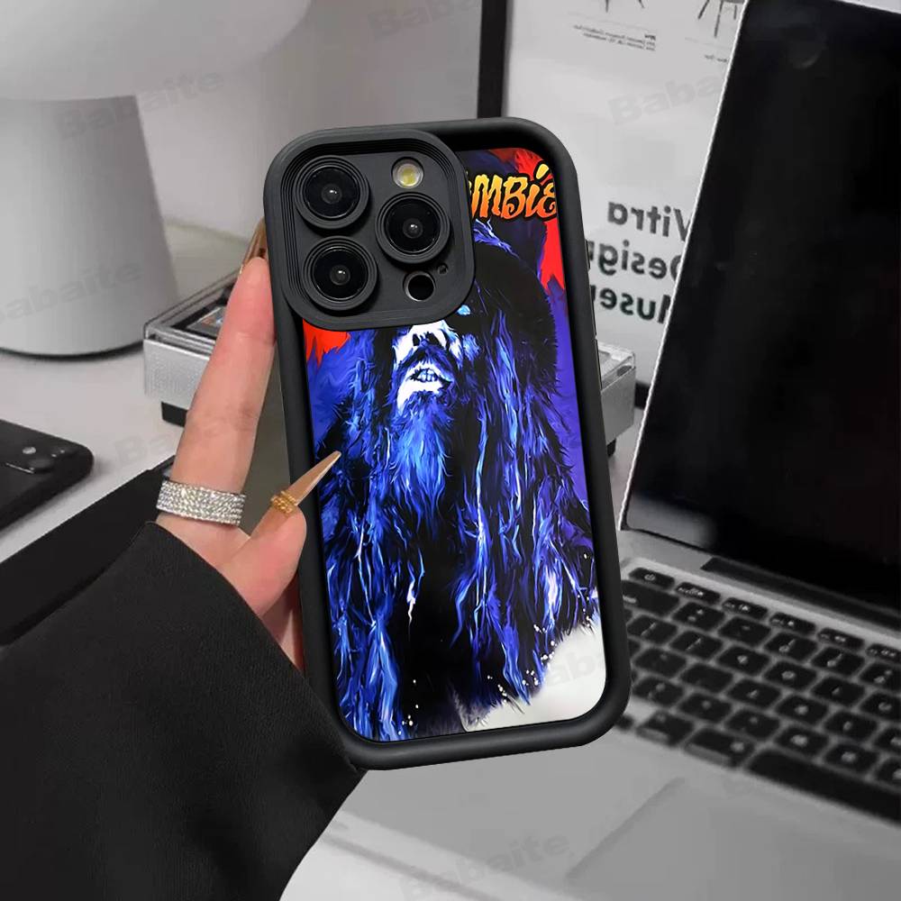 Retro Singer R-Rob Z-Zombie Phone Case For IPhone 17 16 15 13 11 12 14 Pro Max Plus Silicone Cover Shell