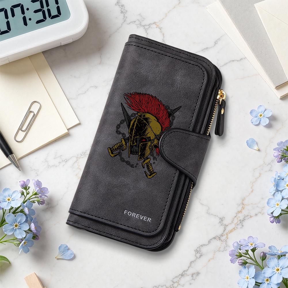 Stylish Sparta Printed Long Wallet Durable Fashion Casual Multipurpose Card Holder Purse