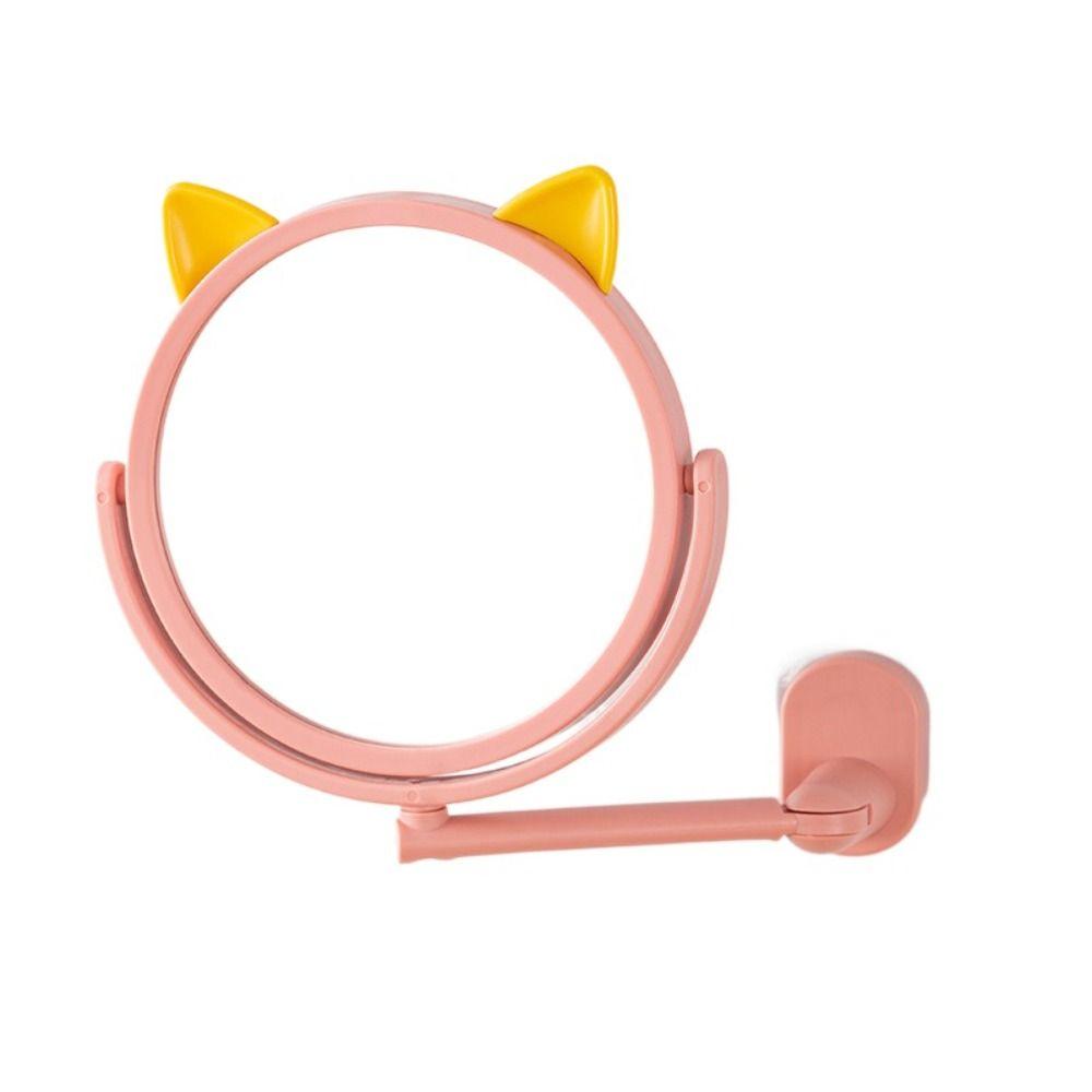 Без сверла зеркало для ванной комнаты вращающееся на 360 градусов двухстороннее косметическое складное зеркало для макияжа с выдвижным кронштейном вращающееся зеркало для туалета