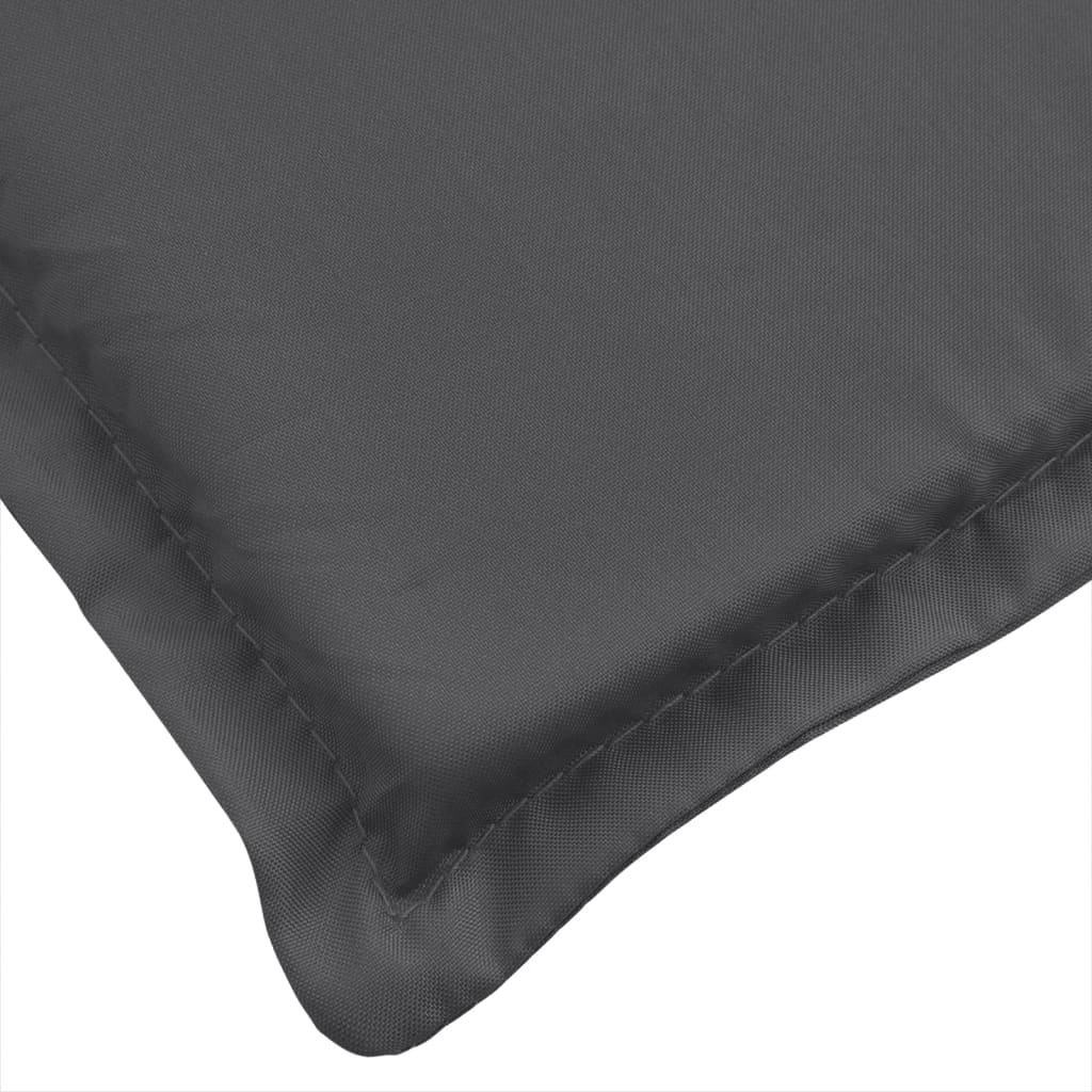 Garden Bench Cushion Melange Anthracite 150 x 50 x 7 cm Fabric