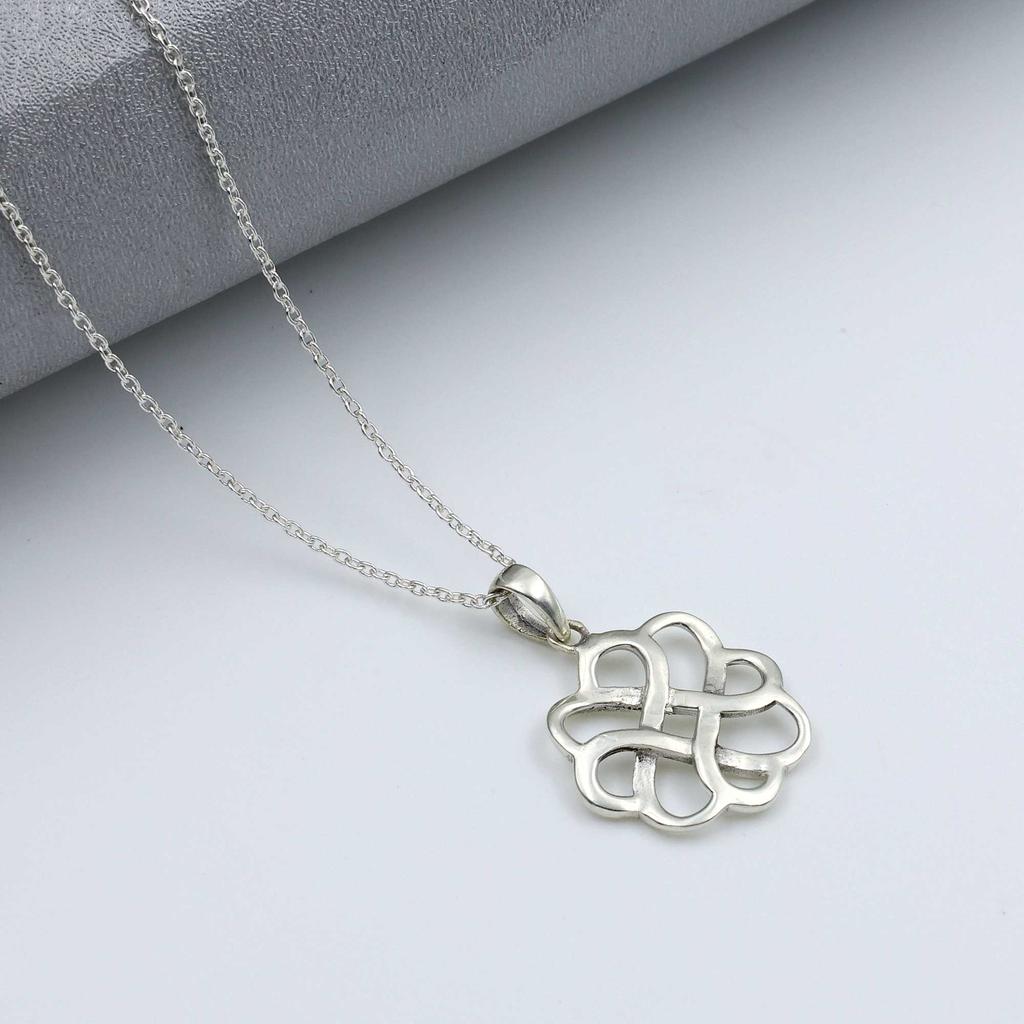 925 стерлингового серебра простое серебряное цветочное дизайнерское ожерелье ручной работы, женские украшения, подарок для нее, свадебные подарки