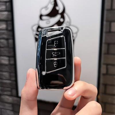 Новый чехол из ТПУ Smart с 3 кнопками для ключей от машины, чехол для VW Volkseagen Passat B8 Magotan для Skoda Superb A7 Kodiaq Seat Shell Fob