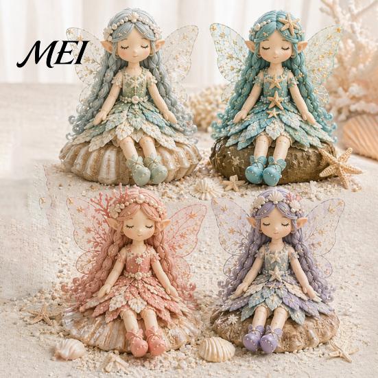 Vintage Garden Fairy Craft Patchwork DIY Kit, Flower Fairies Sewing Make 4 Kit Dolls, Beginner-Friendly Project for Home Decor Handmade Gift