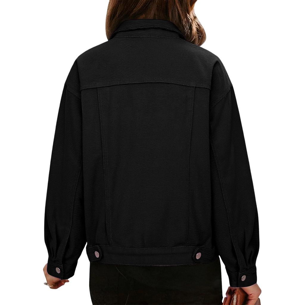 Стильная женская джинсовая куртка, повседневная и универсальная, в расслабленном стиле бойфренда.