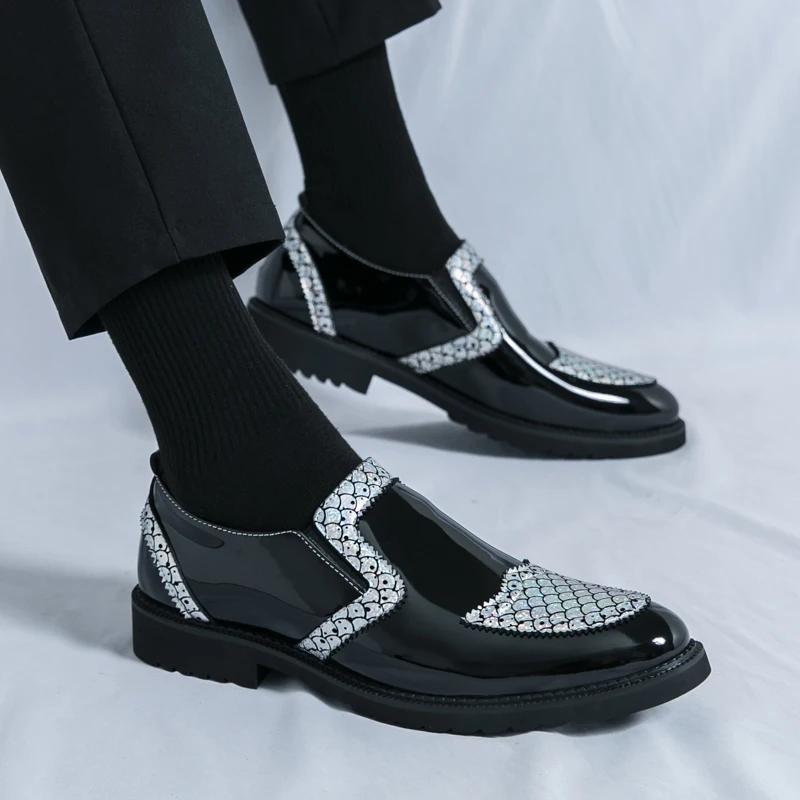 Модная кожаная мужская обувь для платья Классическая формальная кожаная обувь для мужчин Формальная обувь для работы в офисе Мужские оксфорды для вечеринок Деловые Zapatillas Мужские