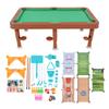 6 In 1 Combo Game Table Set Parent Child Interactive Football Basketball Billiards Hockey Bowling