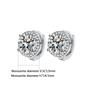 S925 Silver Moissanite Round Earrings For Women Fashionable, Versatile And Light Luxury Gifts For Girlfriends And Besties.