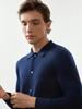 IKALOOK Merino Wool Shirt-Style Knit Sweater Bnit104