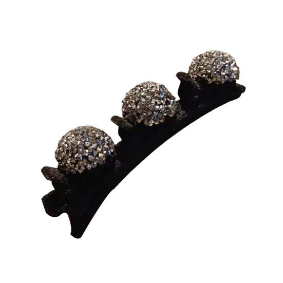 Декор в виде сердца со стразами, элегантная заколка для волос, двухслойная шпилька с ворсом, заколка для волос, аксессуары для волос