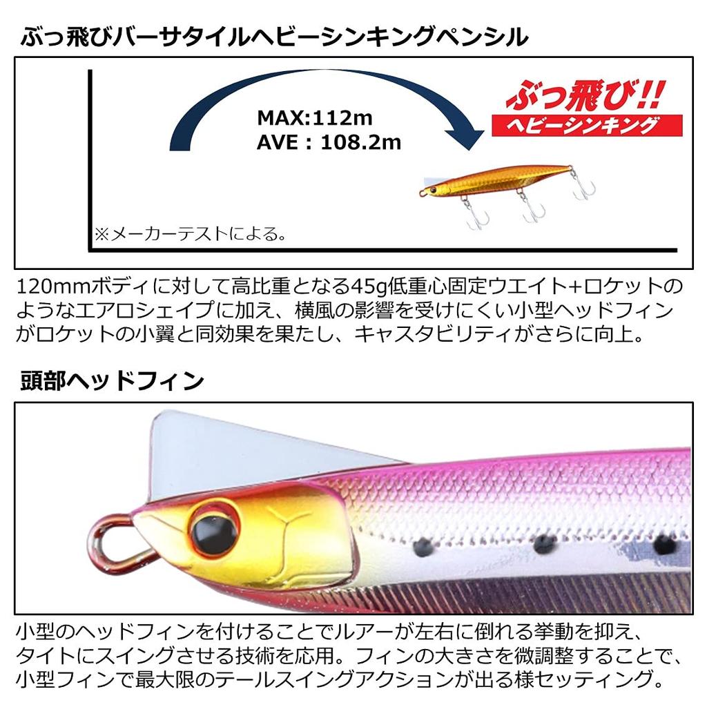 Daiwa Overdrive 120S Red Head Glowberry 45g