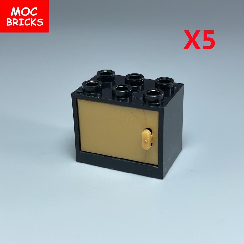 Коробка-шкафчик для кубиков MOC Контейнер 2x3x2 Шкафы Собираемые Частицы 4532 4533 Городской Дом Строительные Кирпичики Детали