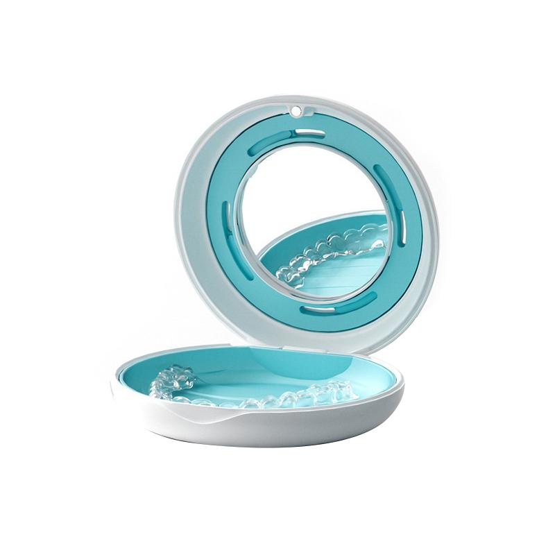 Ортодонтический кейс Стоматологический бокс для ретейнера для невидимых брекетов с зеркалом Защита для рта Хранение зубных протезов Кейс для элайнеров Организация гигиены полости рта