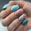 24Pcs Short Square Black Starlit Sky Press On Nails Fashion Artificial Full Cover Nail Tips