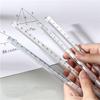 Школьные принадлежности, прозрачная прямая линейка, канцелярские принадлежности для студентов, измерительные инструменты, треугольные линейки