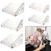 1 шт. Прозрачная стойка для хранения косметических средств, держатель для подносов, ступенчатый держатель для помады, стол для хранения