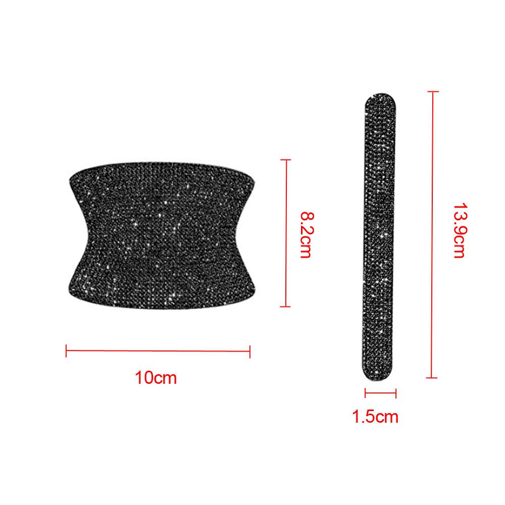 8 шт. универсальная наклейка на ручку двери автомобиля, предупреждающая алмазная полоска для автомобиля, безопасность вождения, блестящая наклейка на экстерьер автомобиля, аксессуары