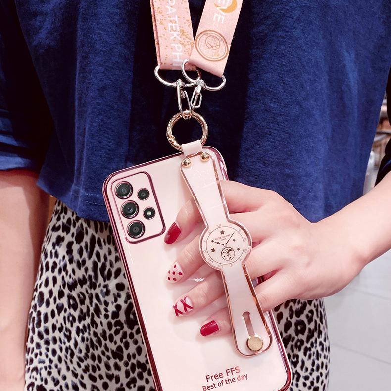 Роскошный чехол-держатель с покрытием для телефона Samsung A04 M13 A72 A52 A32 4g 5g A12 A13 A42 A51 A71 A31 M31 M51 A21s A03s, силиконовый защитный чехол