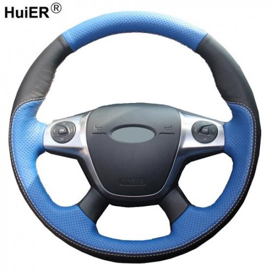 Hand Sewing Steering Wheel Cover For Ford Focus 3 2012-2014 KUGA Escape C-MAX