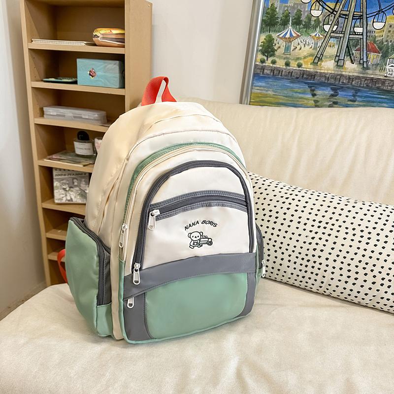 Рюкзак Color Block для женщин в стиле колледжа, школьный рюкзак для учеников младших классов средней школы