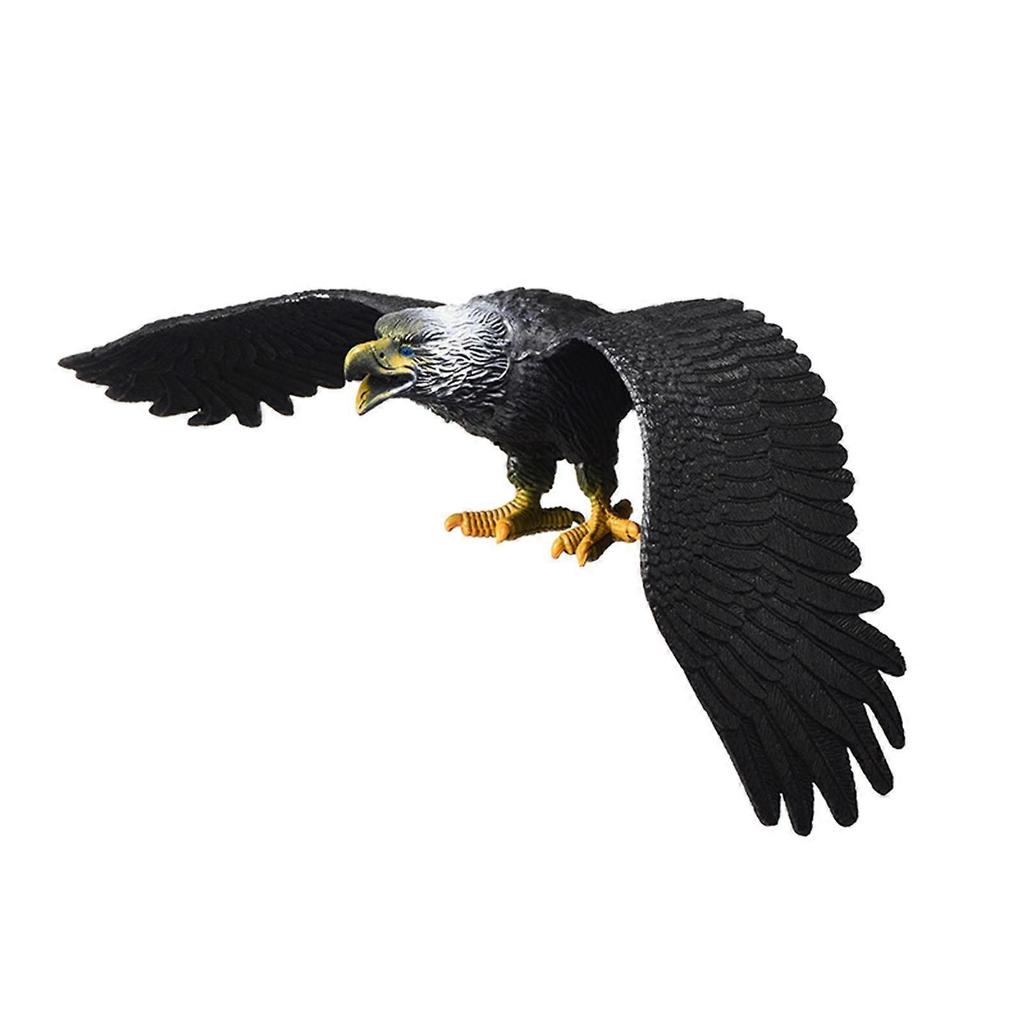 Simulated Eagle Model Play Toy Animal Bird Toy for Girls Kids Education Gift S gray