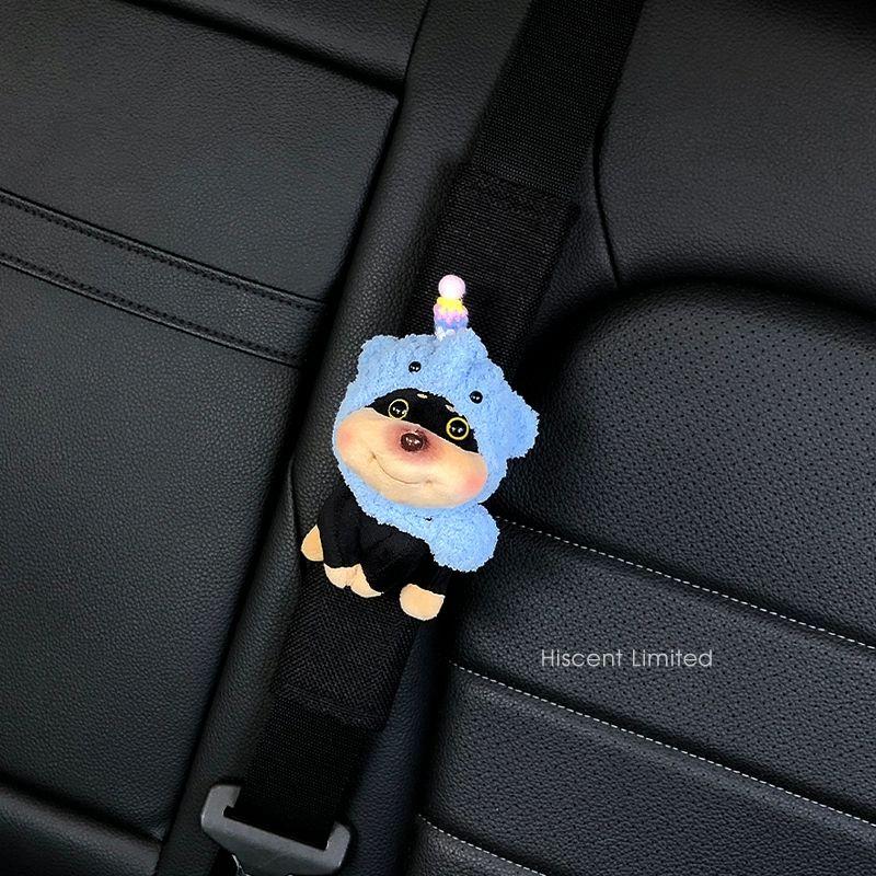 Bee and Puppy Car Seatbelt Anti-Wear Shoulder Protector Cute Couple Car Interior Decoration Female Universal Protective Cover for All Seasons