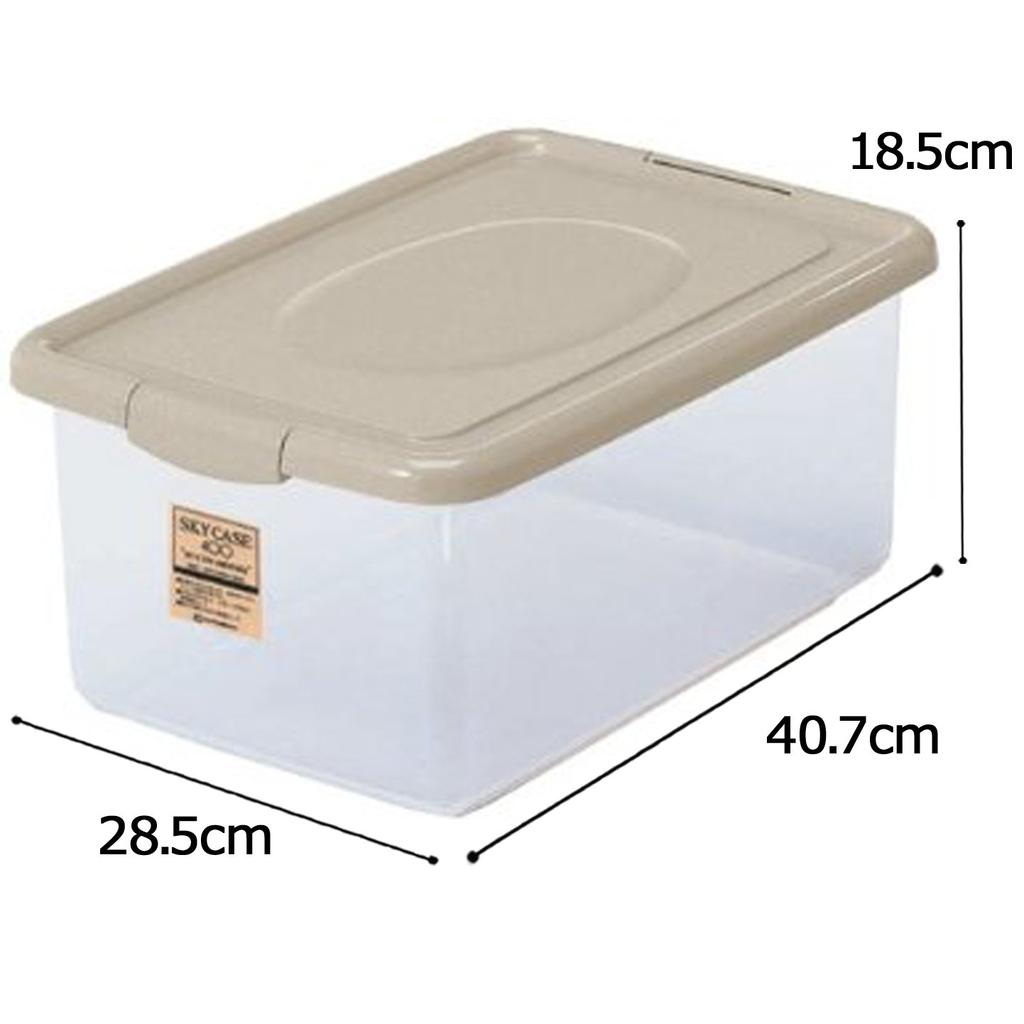 Пластиковый чехол для хранения одежды Sanko Sky, ширина x глубина x высота, цвет мягкий бежевый 40,7 x 28,5 x 18,5 см