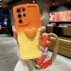 Милый Чехол-Ремешок на Запястье в Форме Сердца Любви для Samsung Galaxy S23 S24 S25 Ultra S22 S21 Plus S20 FE A54 A34 A53 A52 Чехол-Шнурок Градиентный